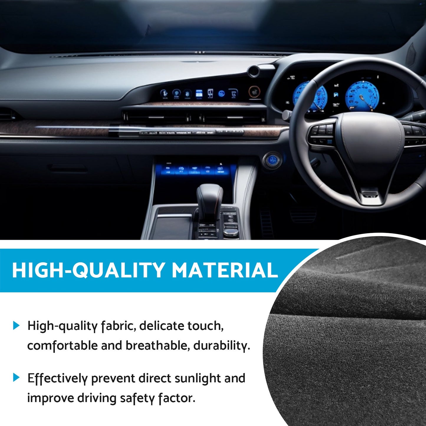 Non-Slip Dash Mat Suitable For Lexus RX RX350 2021-2022 With HUD Dashboard Cover.