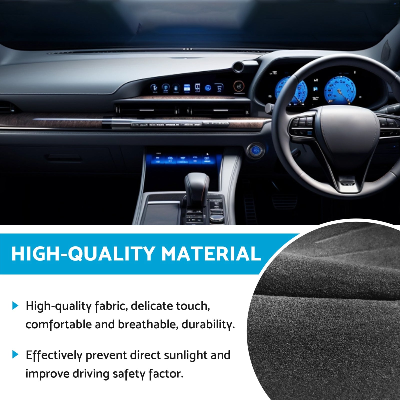 Non-Slip Dash Mat Suitable For Lexus RX RX350 2021-2022 With HUD Dashboard Cover.