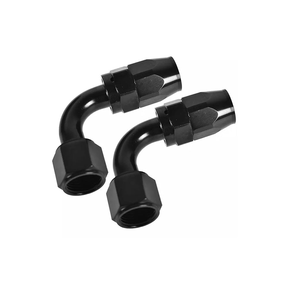 2x AN10 10 AN 90 Degree Swivel Fast Flow Oil Fuel Hose End Fitting Adaptor.