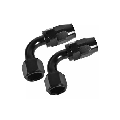 2x AN10 10 AN 90 Degree Swivel Fast Flow Oil Fuel Hose End Fitting Adaptor.