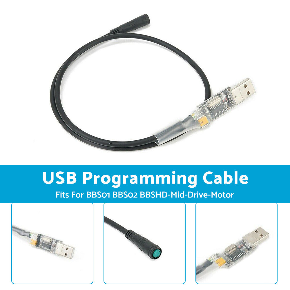 5-Pin USB Programming Cable Suitable for Bafang BBS01 BBS02 BBSHD Mid-Drive Moto