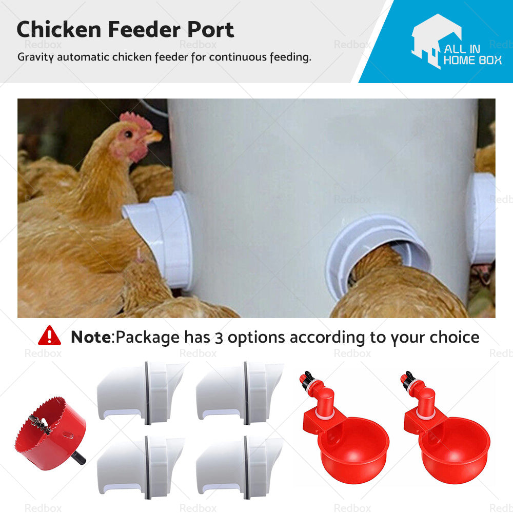 Chicken Feeder DIY Port PVC Gravity Fed Chicke Feeder.