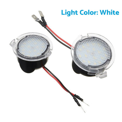 2x Under Mirror 6000K LED Light Puddle Lamps Suitable For Ford Ranger PX2 PX3