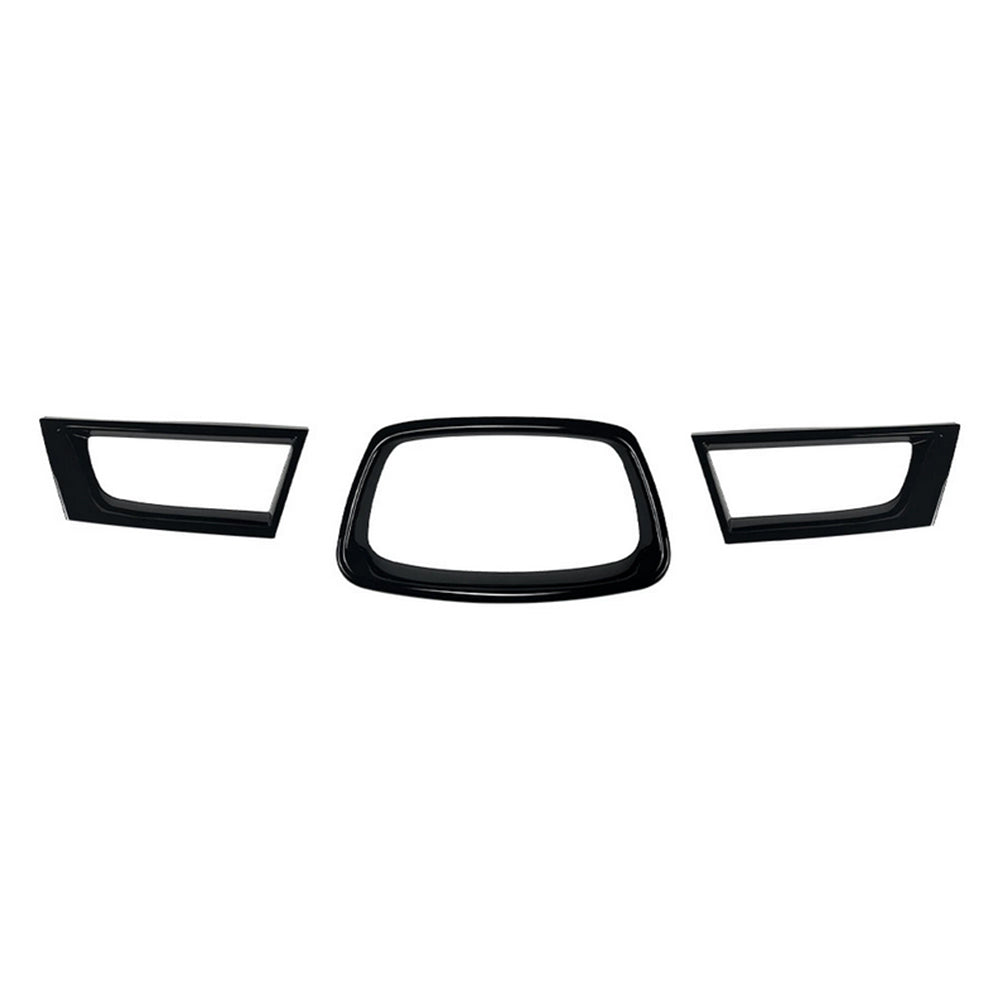 3x Gloss Black Front Grille Trim Suitable for Subaru Impreza MK6