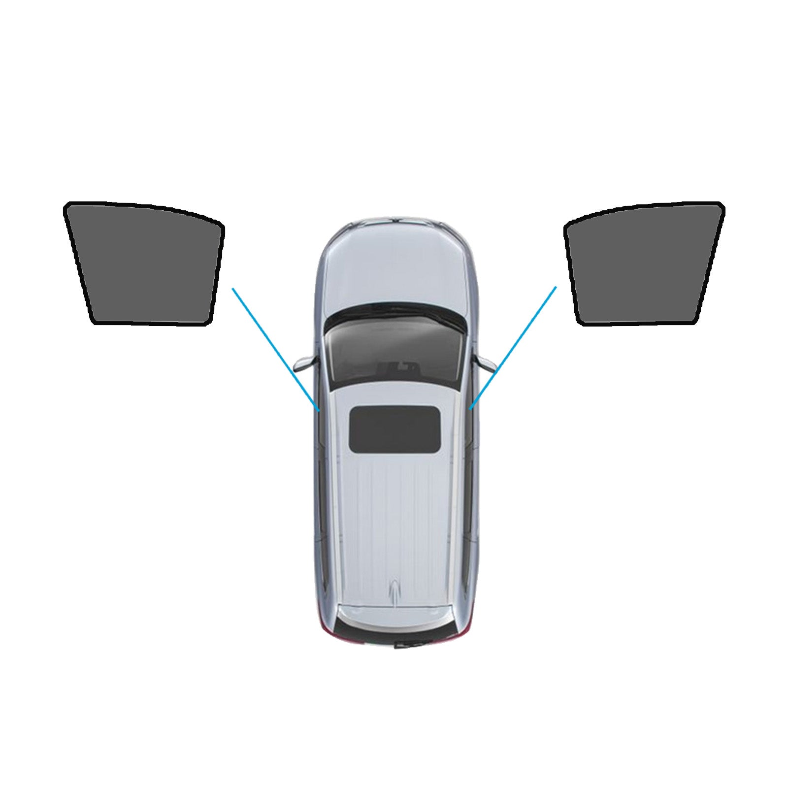 Window Shade Black Suitable For Toyota RAV4 2005-2012 UV Protection Window.