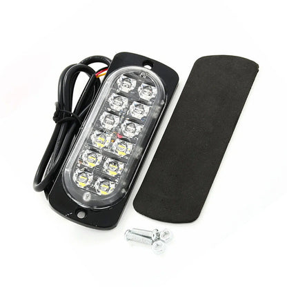 10x Amber & White LED Car Emergency Beacon Warning Strobe Lights Flashing Hazard